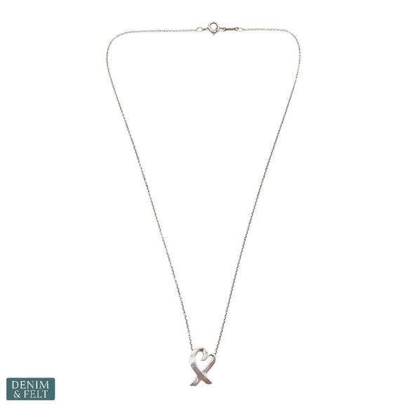 Tiffany & Co. Paloma Picasso Loving Heart Necklace Sterling Silver 16” Chain - Picture 9 of 15